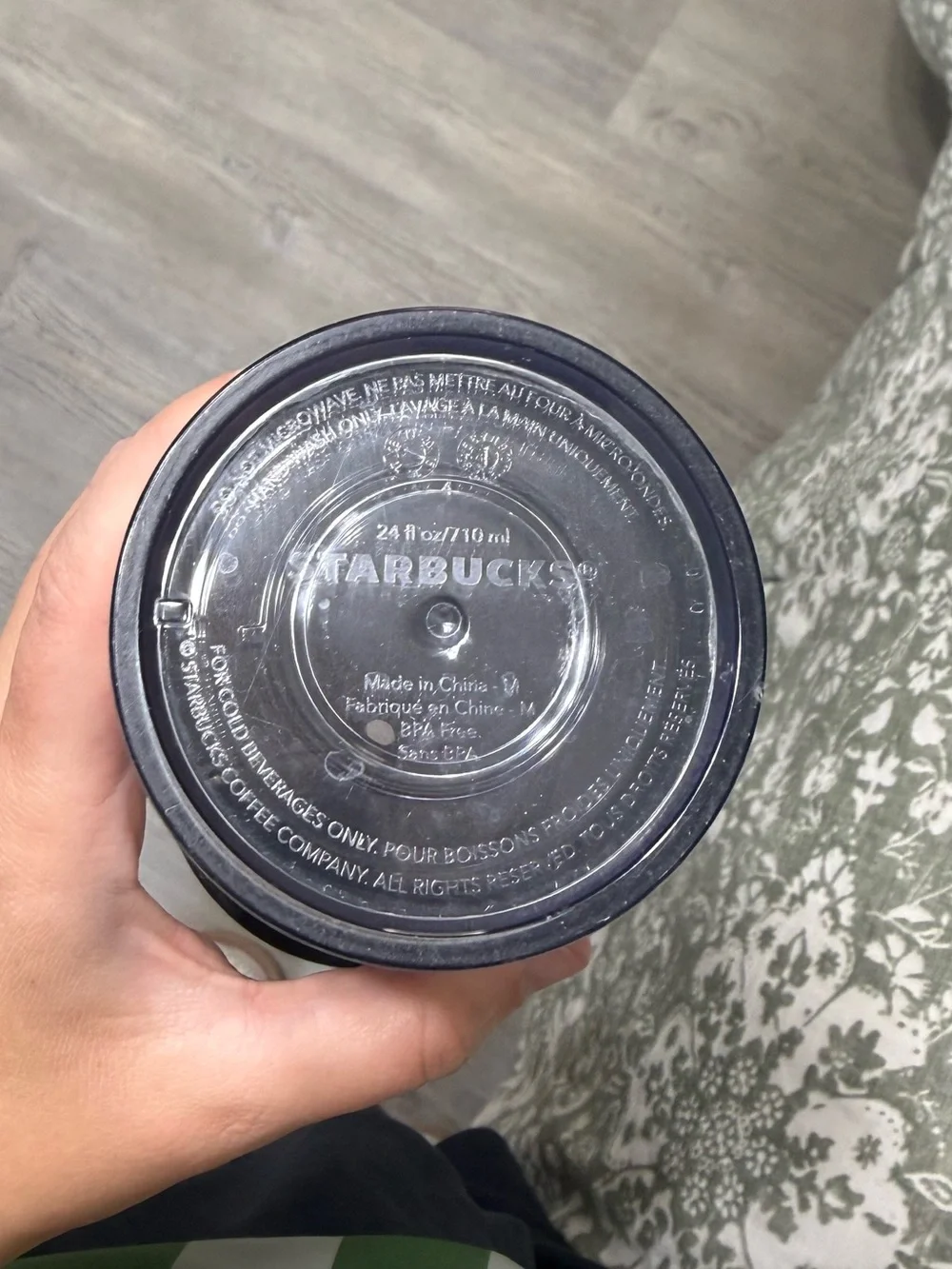 Starbucks Black & Silver Sequined Cold Cup 24OZ